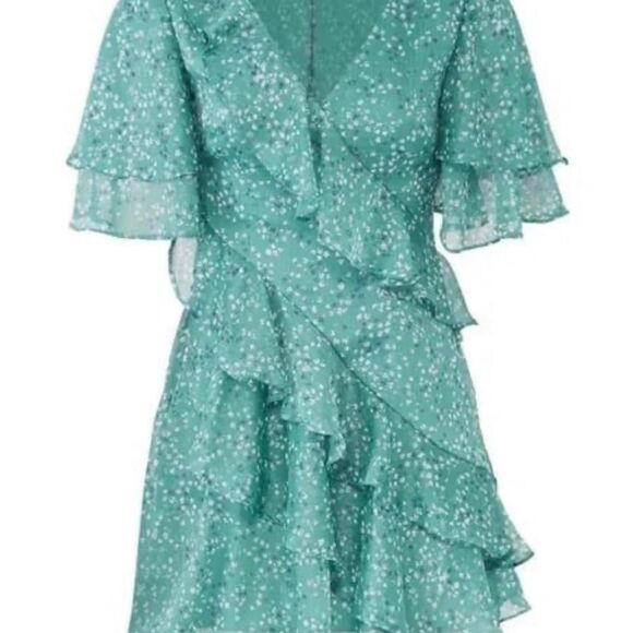 Keepsake the label Green floral mini dress - Picture 3 of 5